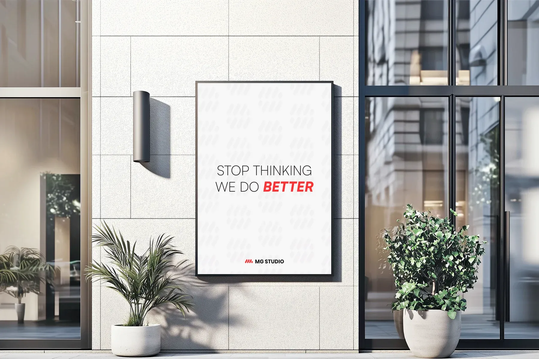 Affiche « Stop thinking, we do better »