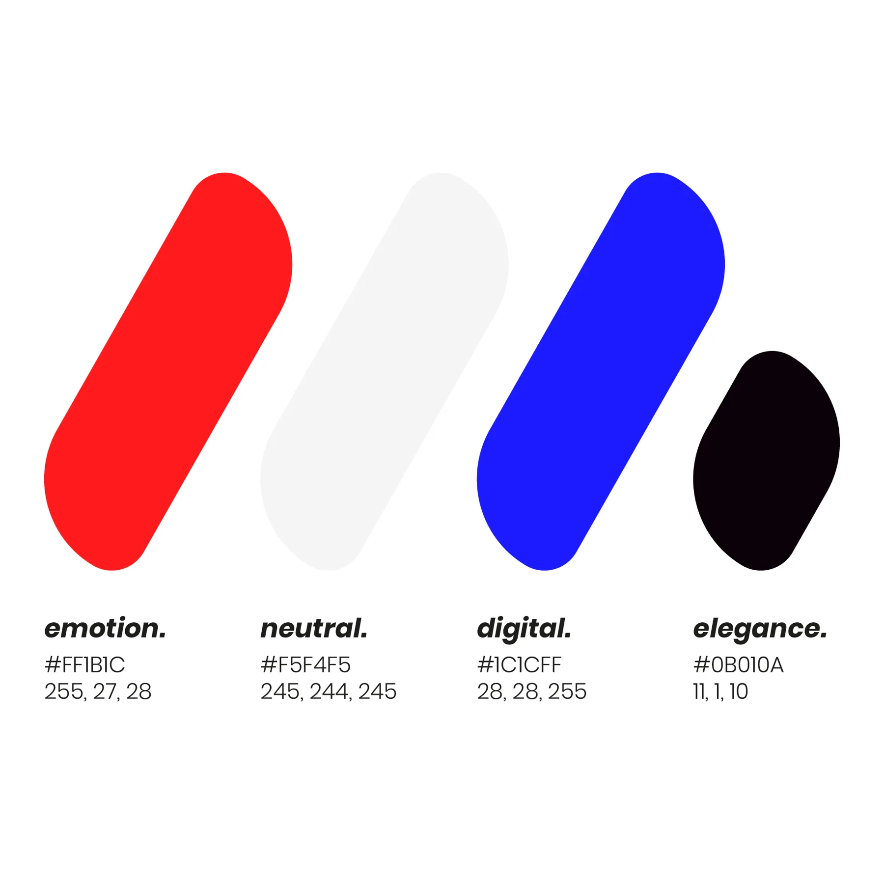 La palette : emotion, neutral, digital, elegance