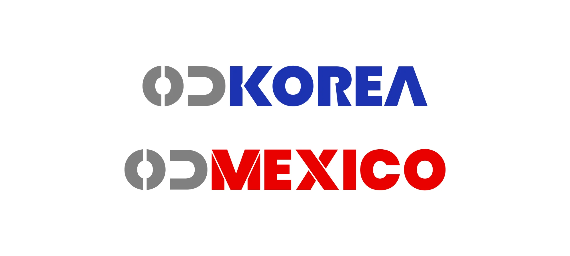 Le logo décliné : ODKorea et ODMexico