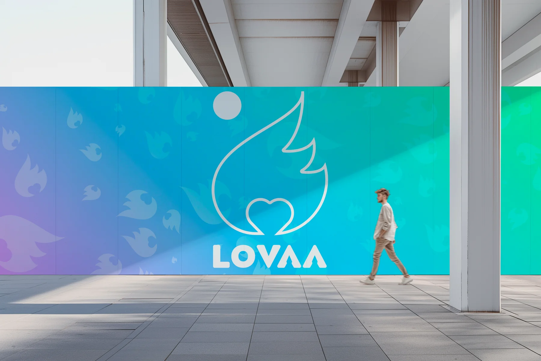 Le logo Lovaa sur un mur