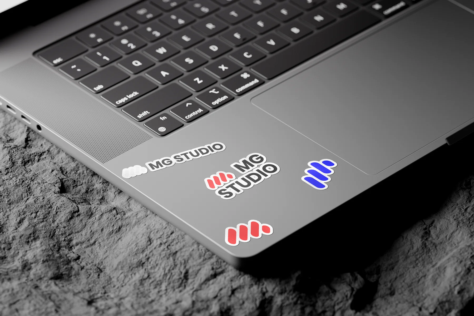 Stickers sur un ordinateur